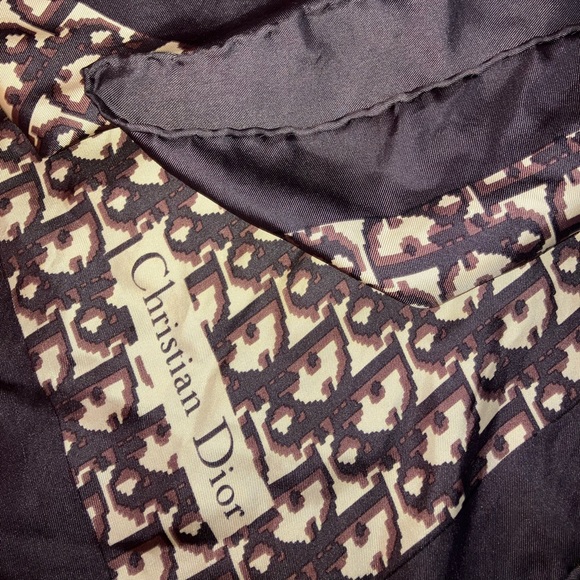 ICONIC Vintage Christian DIOR Silk Rolled Hem Scarf - Picture 4 of 5